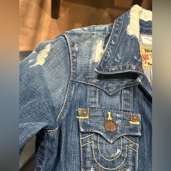 First Edition #1139 True Religion Jimmy Mountain Jam Jean Jacket Womans Size-M - Picture 10 of 14